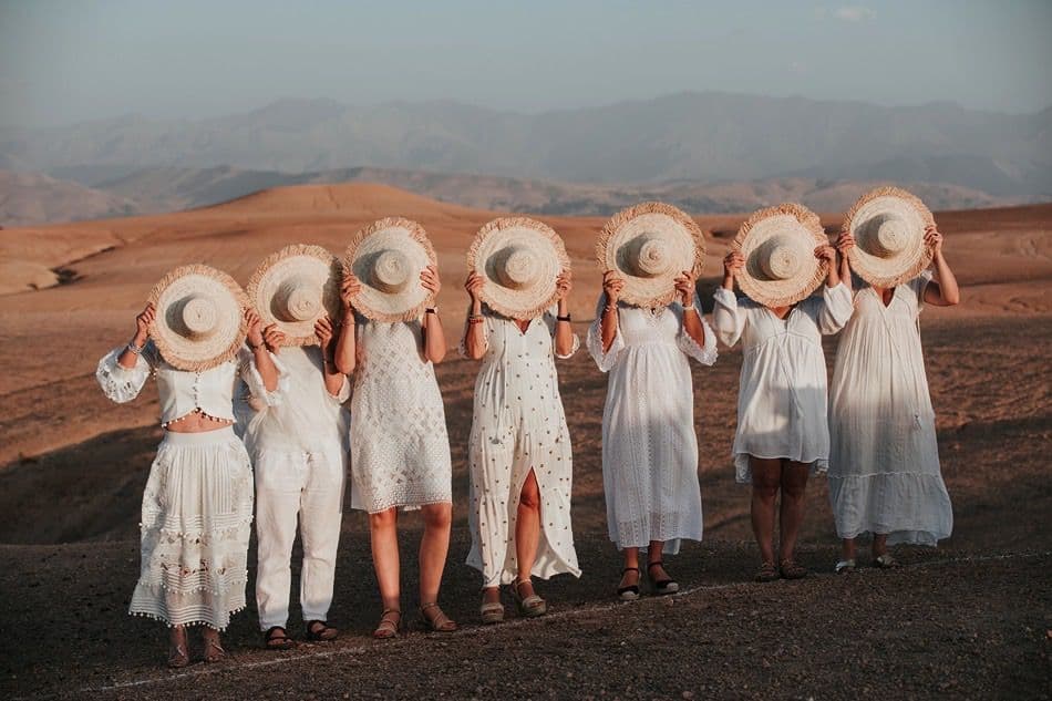 Groupe d’amis célébrant un EVJF au Maroc