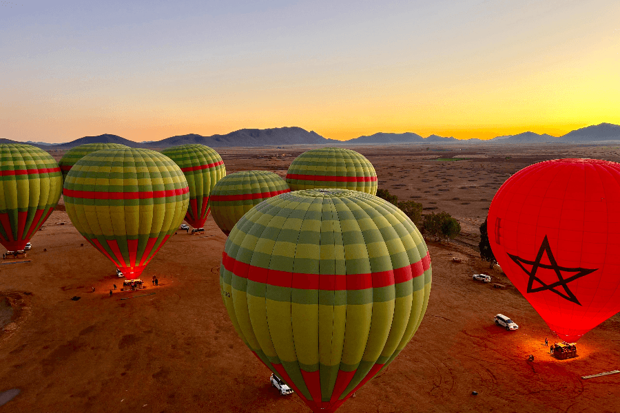 Marrakech vue du ciel - Montgolfière